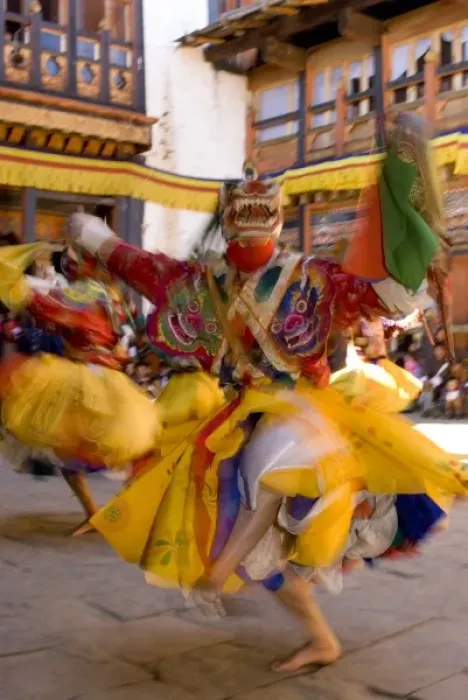 Framed Print : Dances at Jakar Festival, Bumthang, Bhutan Framed Print : Dances at Jakar Festival, Bumthang, Bhutan