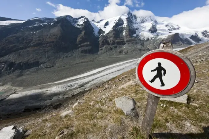 Framed Print : Danger Zone Alps and Mountains. Mount Grossglockner (3798m) with glacier Pasterze Framed Print : Danger Zone Alps and Mountains. Mount Grossglockner (3798m) with glacier Pasterze