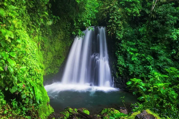 Framed Print : Danta waterfall, Arenal Volcano National Park, Alajuela Province, Costa Rica