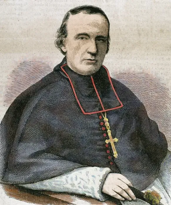 Framed Print : Darboy, Georges (Fays-Billot, 1813-Paris, 1871). French prelate. Colored engraving Framed Print : Darboy, Georges (Fays-Billot, 1813-Paris, 1871). French prelate. Colored engraving