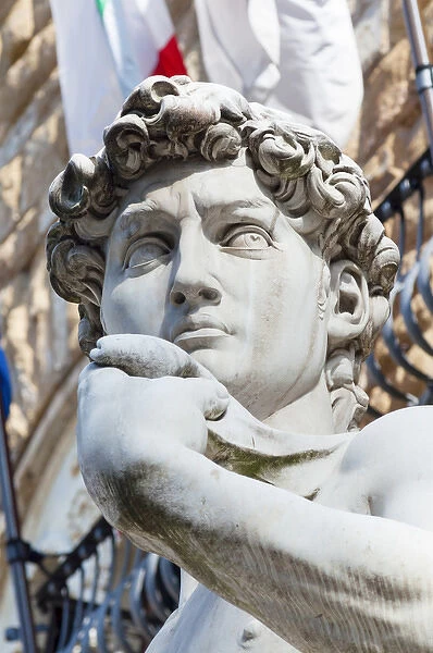 The David, by Michelangelo, Palazzo Vecchio, Piazza Signoria, Firenze, Unesco world heritage site