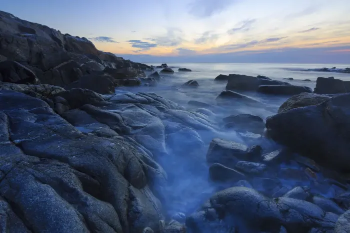 Framed Print : Dawn on Appledore Island, Maine. Isles of Shoals
