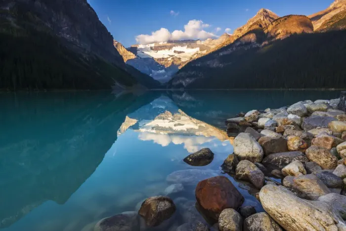 Framed Print : Dawn light on Lake Louise, Banff National Park, Alberta, Canada