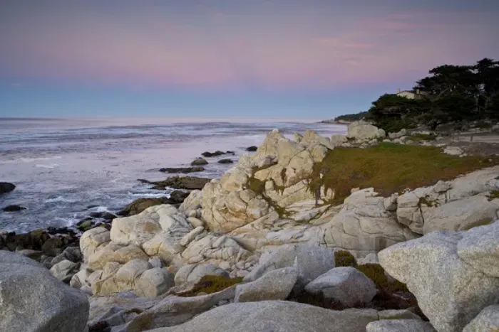 Framed Print : Dawn light at Six-mile Drive in Carmel, California