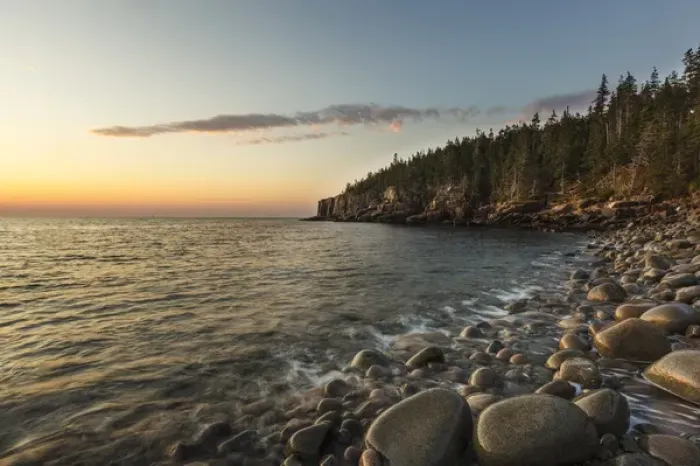 Framed Print : Dawn in Monument Cove in Maines Acadia National Park