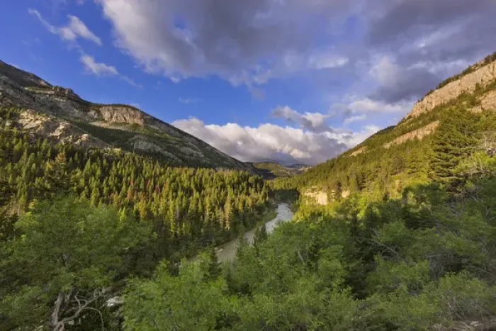 Framed Print : The Dearborn River in the Lewis and Clark National Forest, Montana, USA