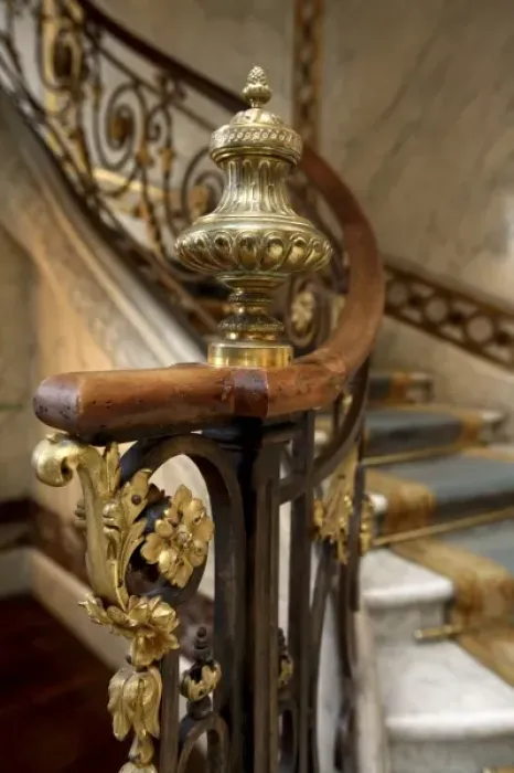 Framed Print : The decoration of the railing of the main staircase in Musee Jacquemart Andre. Paris Framed Print : The decoration of the railing of the main staircase in Musee Jacquemart Andre. Paris