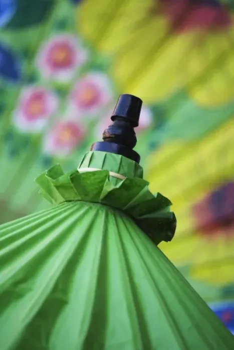 Framed Print : Top of decorative hand made umbrella, Bo Sang, near Chiang Mai, Thailand