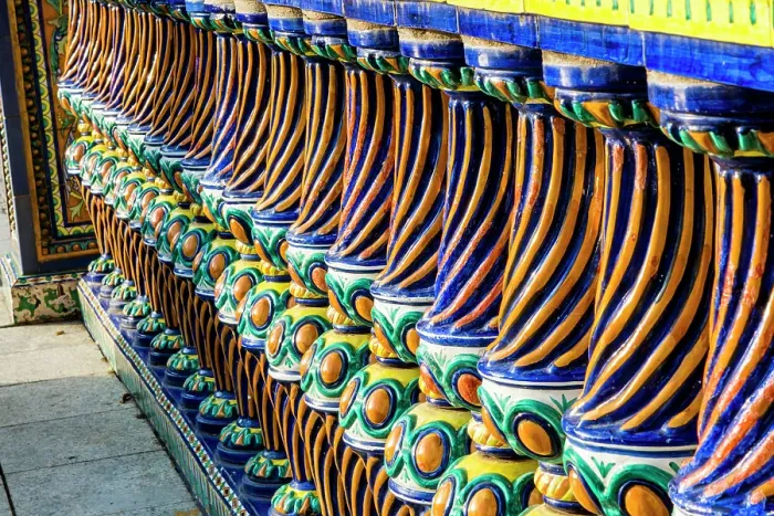 Framed Print : Decorative railing around the Plaza Alta main square, Algeciras, Spain Framed Print : Decorative railing around the Plaza Alta main square, Algeciras, Spain
