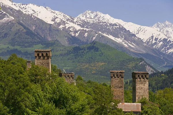 Defensive towers, Mestia, Svanetia, Georgia