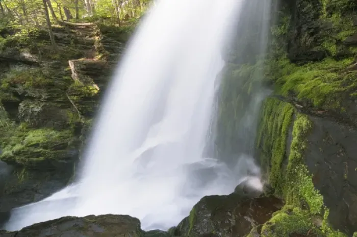 Framed Print : Deleware Water Gap National Recreation Area. Waterfall at Childs Park recreation