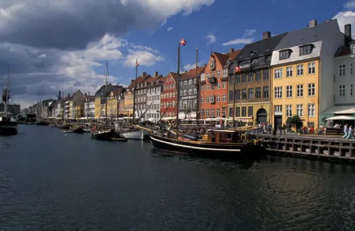 Framed Print : DENMARK, Copenhagen 17th Century Buildings and Port Framed Print : DENMARK, Copenhagen 17th Century Buildings and Port