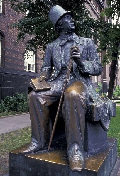 Denmark, Copenhagen. Hans Christian Andersen statue