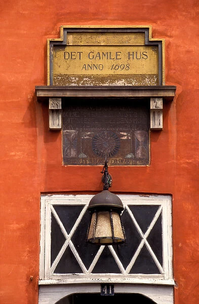 Denmark, Copenhagen, Nyhavn. House detail