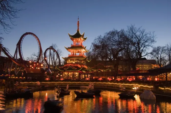 Framed Print : Denmark, Copenhagen, Tivoli Framed Print : Denmark, Copenhagen, Tivoli