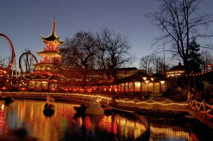 Framed Print : Denmark, Copenhagen, Tivoli Framed Print : Denmark, Copenhagen, Tivoli