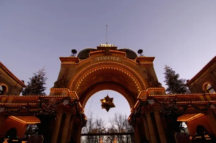Framed Print : Denmark, Copenhagen, Tivoli at Christmas Framed Print : Denmark, Copenhagen, Tivoli at Christmas