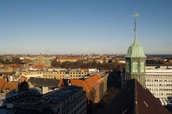 Denmark, Copenhagen, view of the city from Rundetarn