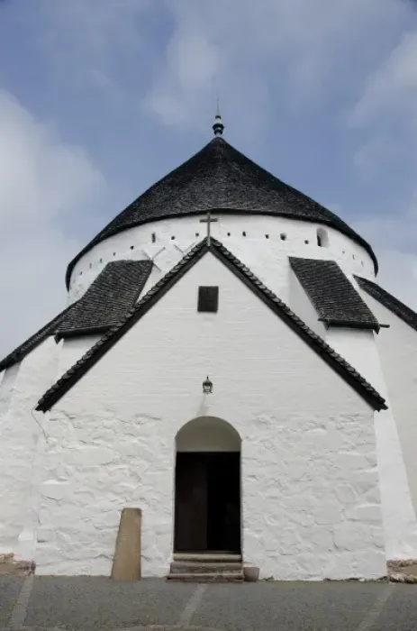Framed Print : Denmark, Island of Bornholm, Gudhjem. Historic Romanesque Osterlars Church, largest Framed Print : Denmark, Island of Bornholm, Gudhjem. Historic Romanesque Osterlars Church, largest