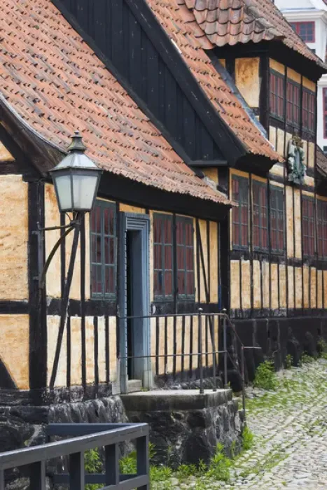 Framed Print : Denmark, Jutland, Aarhus, Den Gamle By, reconstructed Old Town, half-timbered buildings Framed Print : Denmark, Jutland, Aarhus, Den Gamle By, reconstructed Old Town, half-timbered buildings