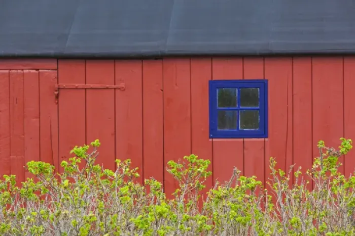 Framed Print : Denmark, Jutland, Gamle Skagen, Old Skagen, red house detail Framed Print : Denmark, Jutland, Gamle Skagen, Old Skagen, red house detail