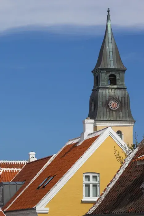Framed Print : Denmark, Jutland, Skagen, town church Framed Print : Denmark, Jutland, Skagen, town church
