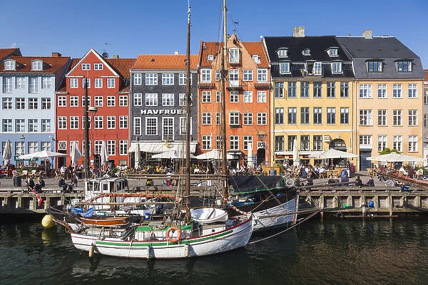 Denmark, Zealand, Copenhagen, Nyhavn harbor