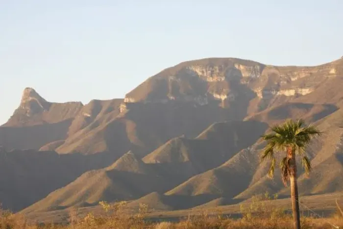 Framed Print : Desert ranch landscape near Monterey, Mexico. (MR)