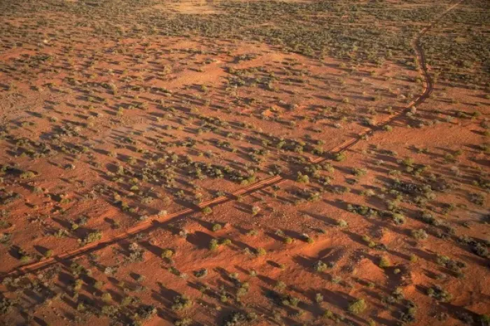 Framed Print : Desert Track near William Creek, Outback, South Australia, Australia - aerial Framed Print : Desert Track near William Creek, Outback, South Australia, Australia - aerial