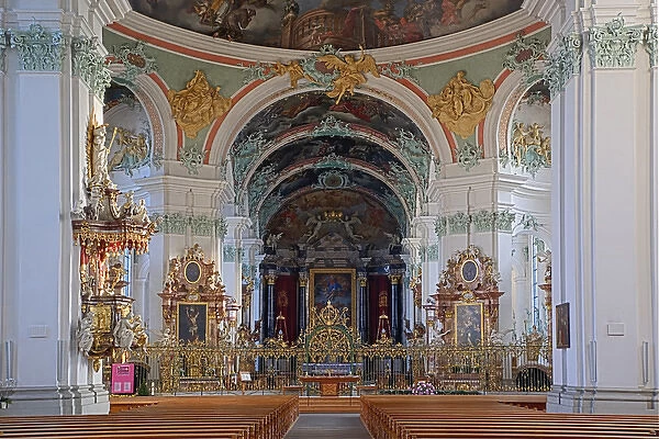 Details of church interior, Switzerland