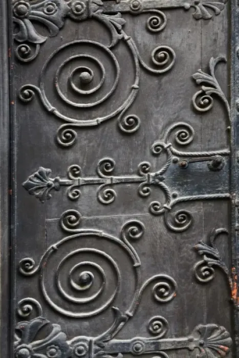 Framed Print : Details on side entry door, Zagreb Cathedral, Zagreb, Croatia