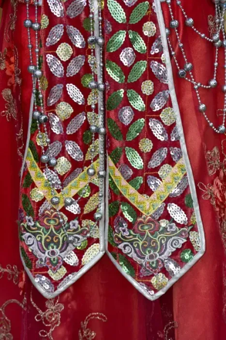 Framed Print : Details and Patterns of some of the Dresses on display at the Kunming Ethnic Minorities Framed Print : Details and Patterns of some of the Dresses on display at the Kunming Ethnic Minorities