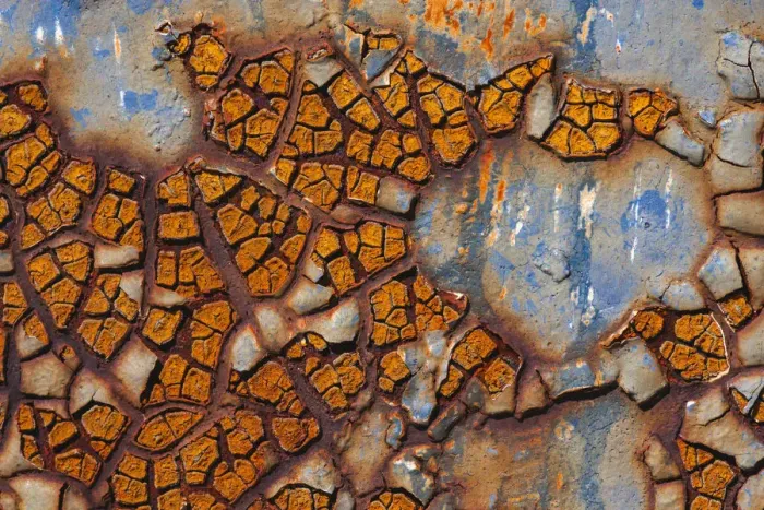 Framed Print : Details of rust and paint on metal Framed Print : Details of rust and paint on metal