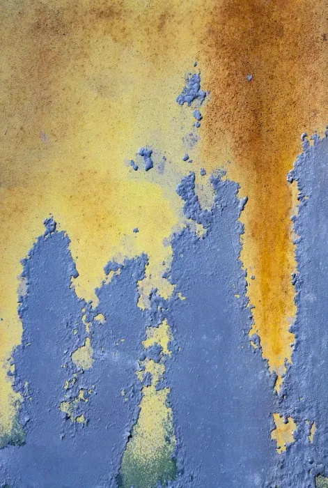 Framed Print : Details of rust and paint on metal
