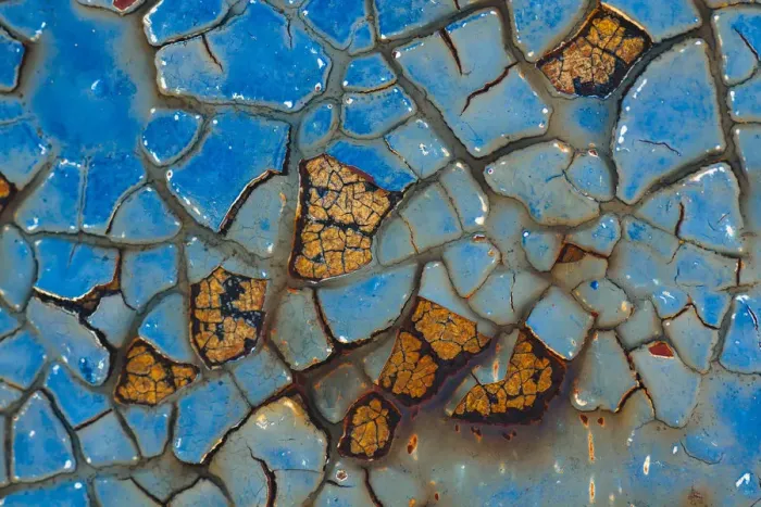 Framed Print : Details of rust and paint on metal Framed Print : Details of rust and paint on metal