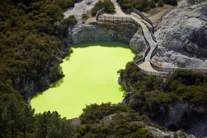 Framed Print : Devils Bath, Waiotapu Thermal Reserve, near Rotorua, North Island, New Zealand