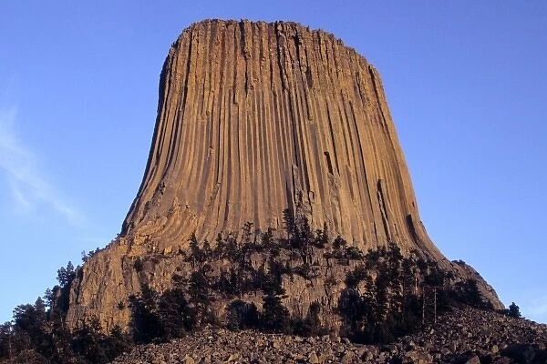 Devils Tower National Monument, Wyoming, USA. North Side of Devils Tower. Perspective