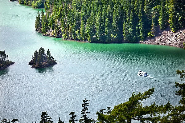 Diablo Lake Boat North Cascades National Park Washington Pacific Northwest