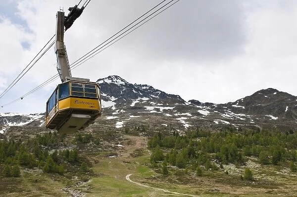 Diavolezza Peak, Switzerland. Cable car gondola to peak
