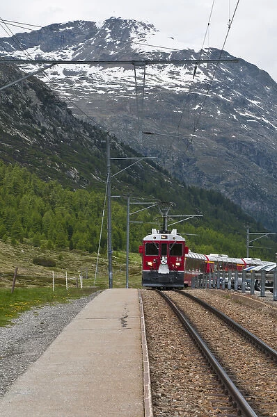 Diavolezza Peak, Switzerland. Train and station