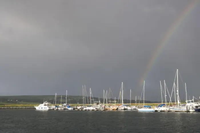 Framed Print : Dingle Harbour, Dingle Peninsula, Ireland, Boats, Rainbow Framed Print : Dingle Harbour, Dingle Peninsula, Ireland, Boats, Rainbow