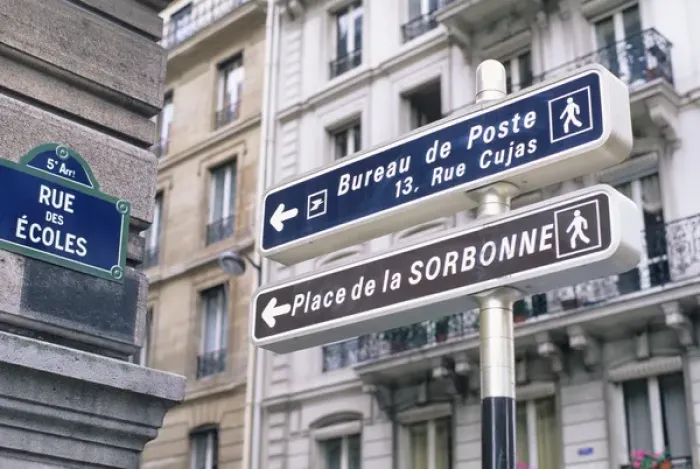 Framed Print : Directional signs in Paris, France. french, france, francaise, francais, europe Framed Print : Directional signs in Paris, France. french, france, francaise, francais, europe