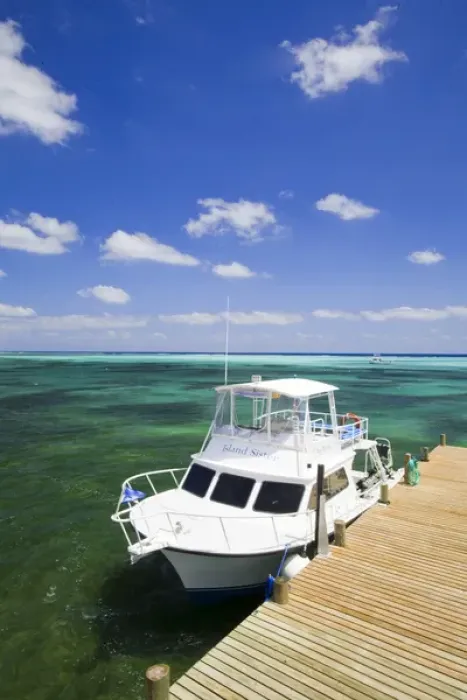 Framed Print : Dive boats, Little Cayman Beach Resort, Little Cayman, Cayman Islands, Caribbean