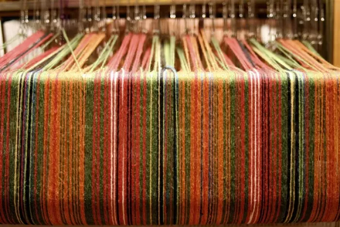 Framed Print : Dixon, New Mexico, United States. Yarn for weaving Framed Print : Dixon, New Mexico, United States. Yarn for weaving
