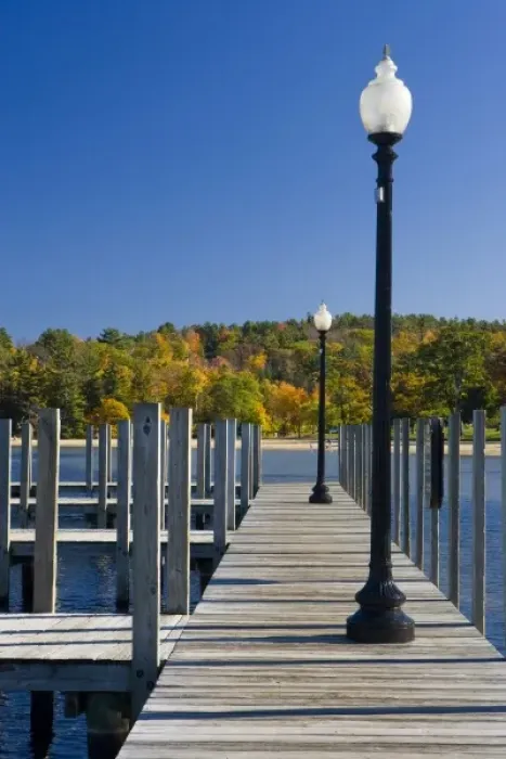 Framed Print : The docks at Weirs Beach on Lake Winnipesauke in Laconia, New Hampshire