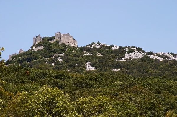 Domaine Ermitage du Pic St Loup, Chateau Ste Agnes. Pic St Loup. Languedoc. The ruins