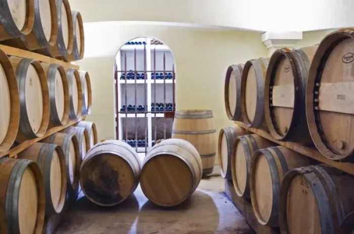 Framed Print : Domaine Haut-Lirou in St Jean de Cuculles. Pic St Loup. Languedoc. Barrel cellar Framed Print : Domaine Haut-Lirou in St Jean de Cuculles. Pic St Loup. Languedoc. Barrel cellar