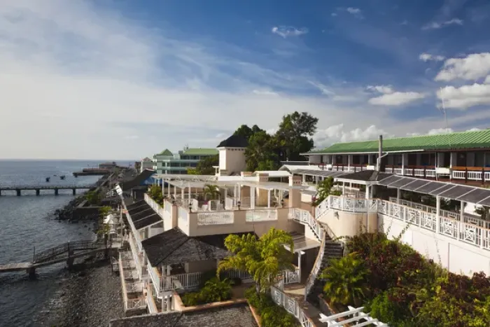Framed Print : Dominica, Roseau, Fort Young Hotel, exterior Framed Print : Dominica, Roseau, Fort Young Hotel, exterior