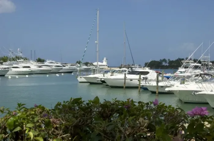 Framed Print : Dominican Republic, Casa de Campo, Marina and Yacht Club