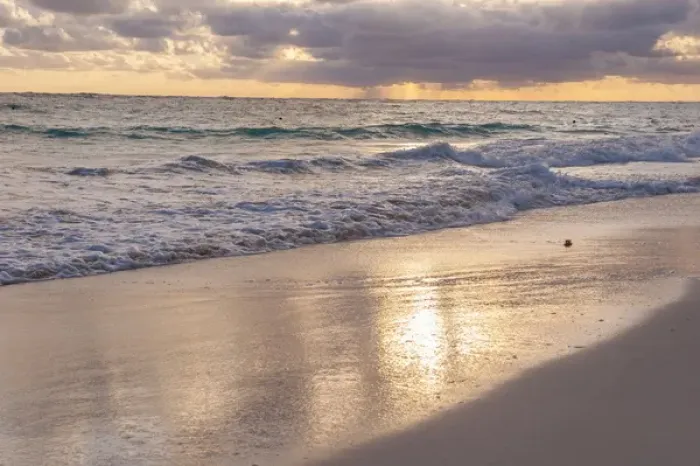 Framed Print : Dominican Republic, Punta Cana, Higuey, Bavaro, Bavaro Beach, sunrise